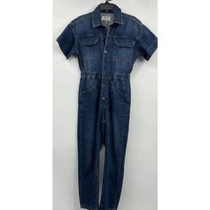 Free People Blue Denim Jumpsuit